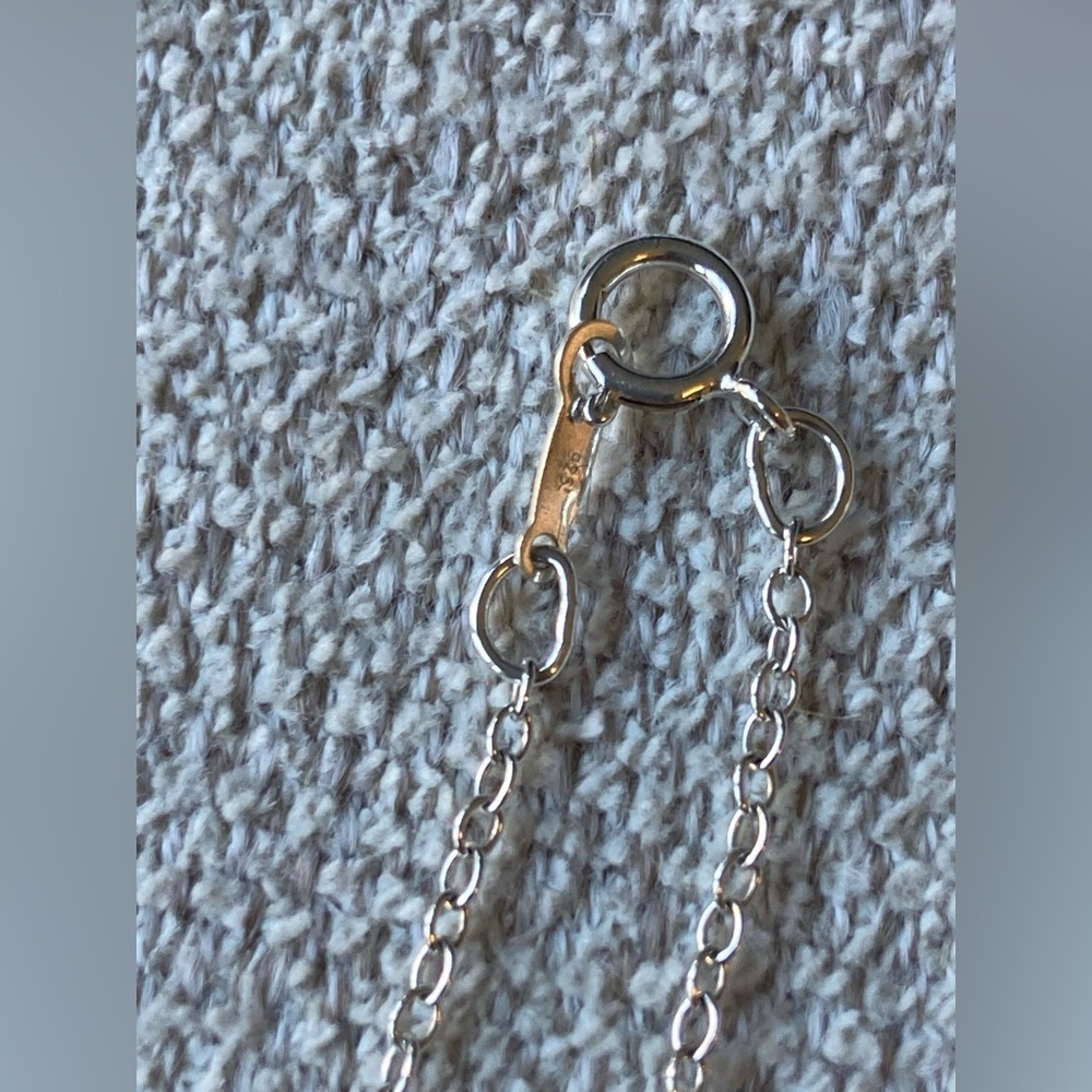 NIB black onyx bar on 20" sterling silver chain, Ringcrush brand. - Picture 4 of 4
